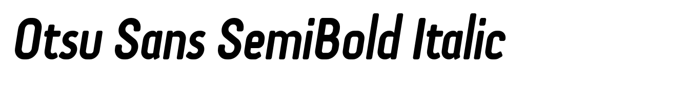 Otsu Sans SemiBold Italic